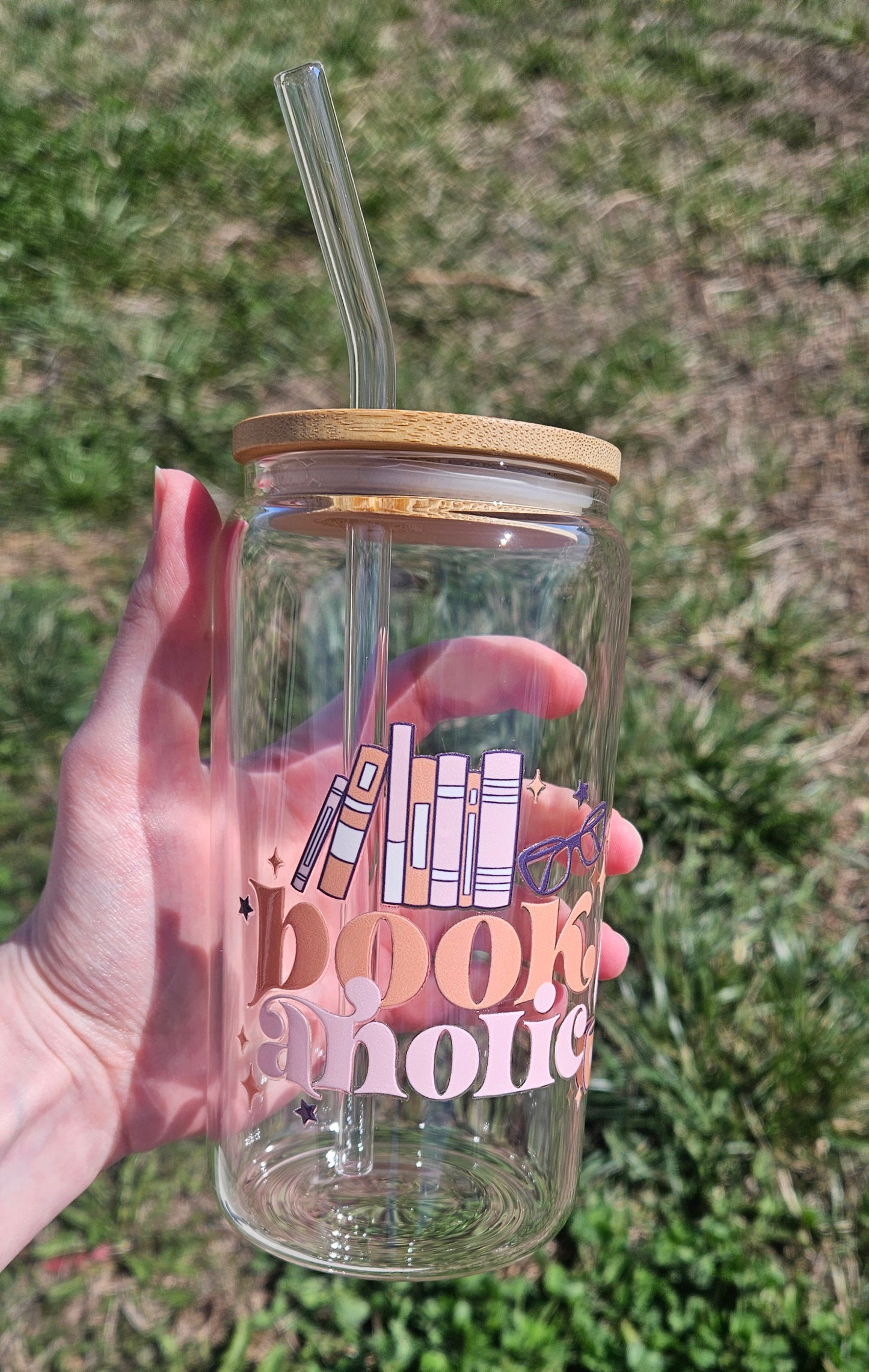 Bookaholic Glass Tumbler