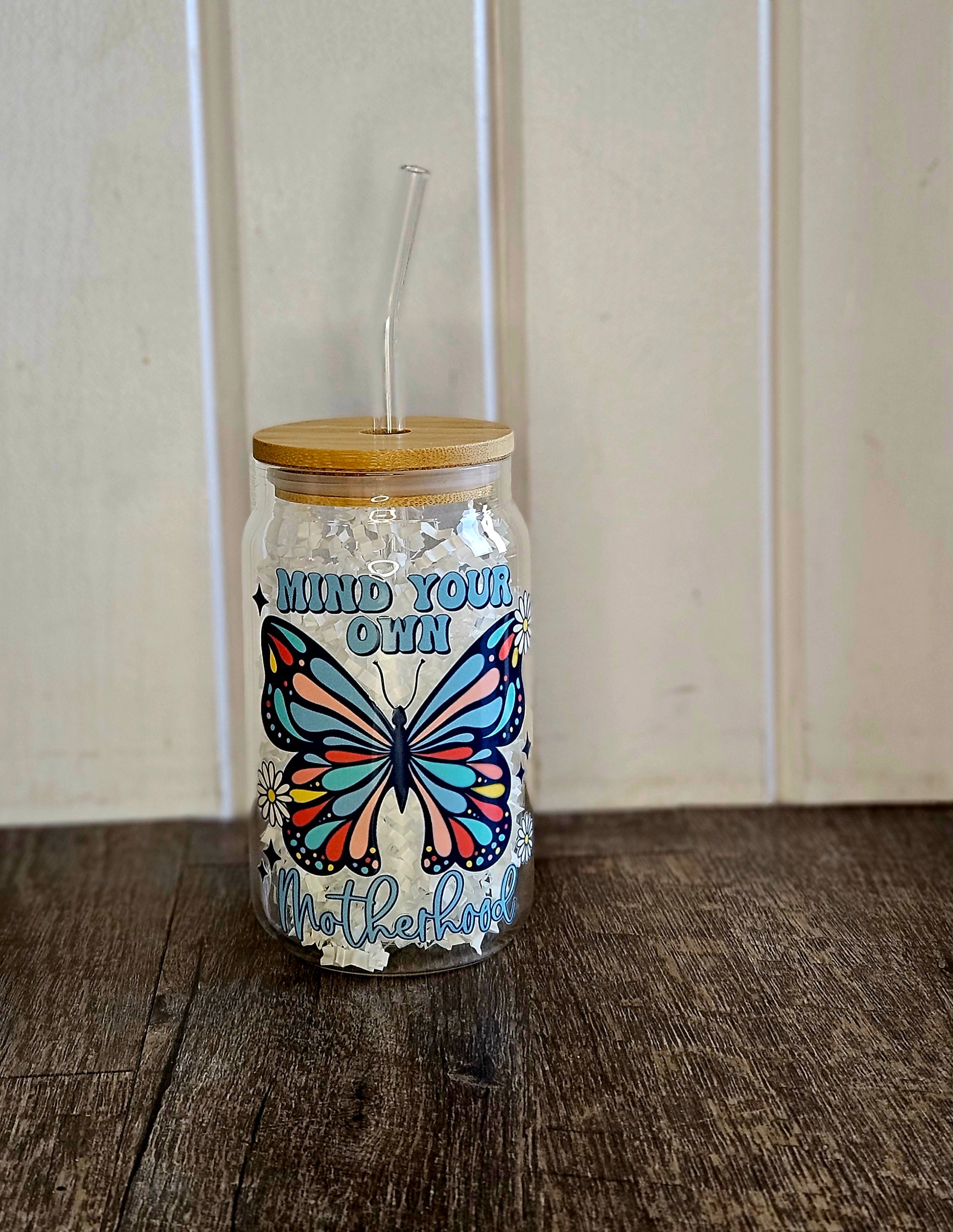 Mind Your Own Motherhood Glass Cup