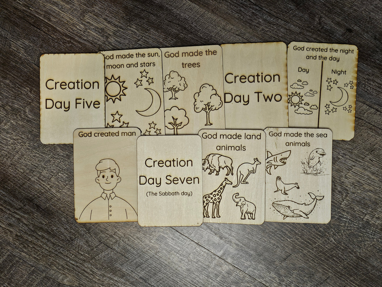 Days of Creation Flash Cards