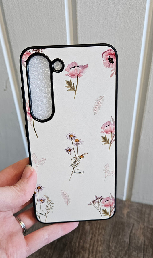 Dainty Pink Floral Phone Case Apple + Samsung