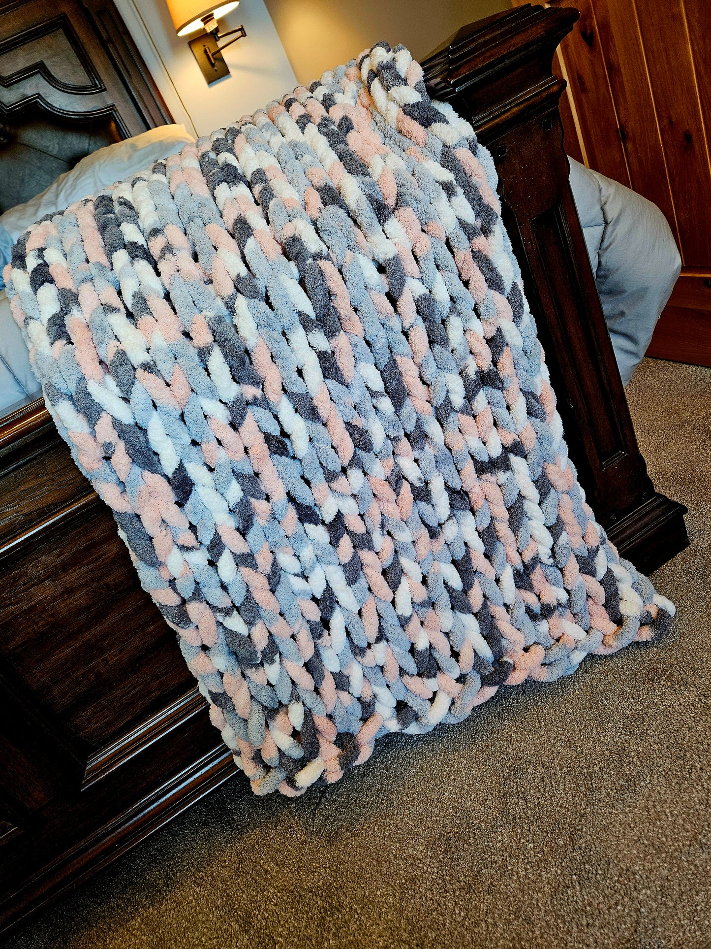 Chunky Knit Throw Blanket