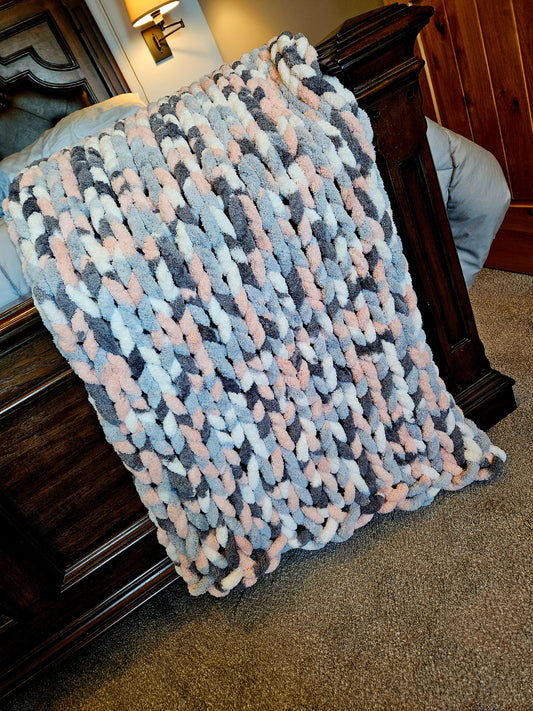 Chunky Knit Throw Blanket