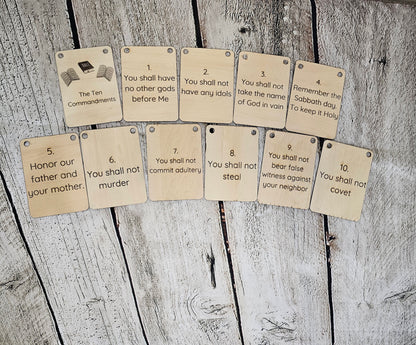 Ten Commandment Flash Cards