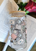 Vintage Stationery Glass Cup